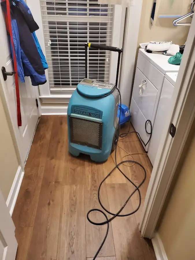 Commercial dehumidifier deployed for Flood Damage Cleanup in Orono
